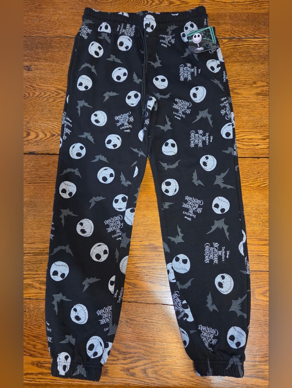 Nightmare Before Christmas Black Jack Skellington Joggers Size XS New with Tags